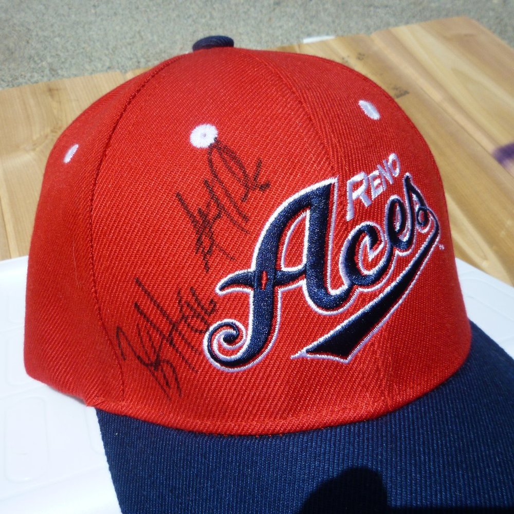 RENO ACES of Nevada - Baseball Cap & Autograph on Top